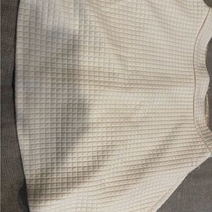 Banana Republic Cream Textured A-Line Skirt